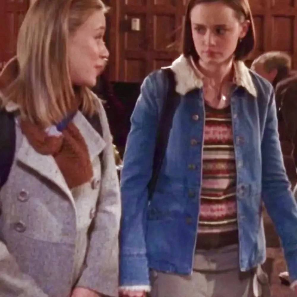 Y2K Earl Jean sherpa jacket Gilmore Girls style vintage denim jacket, size small - Picture 12 of 12